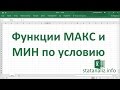 Функции Excel МАКС и МИН по условию