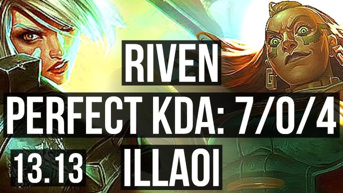 ILLAOI vs RIVEN (TOP), Rank 1 Illaoi, 3.4M mastery, 1/1/7, 400+ games, NA  Challenger