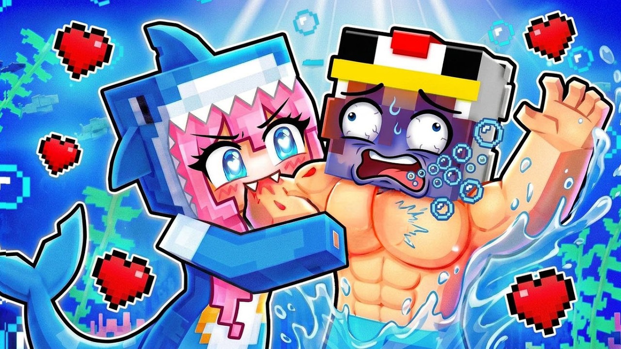 Une FILLE REQUIN m'a ENLEVÉ dans Minecraft !