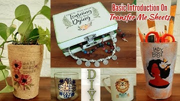 Transfer Me Art On 5 Surface//How To Use Transfer Me Sheets//Transfer Me Sheet Basic Introduction//