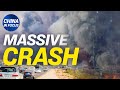 40+ cars crash in Chinese city, causing huge fire; China's companies are in deep crisis