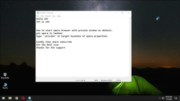 Open Opera Browser as Private Tab by Default