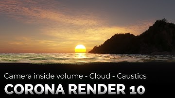 Corona Render 10 Update | Camera inside volume - Cloud - Caustics | 4pixos Academy
