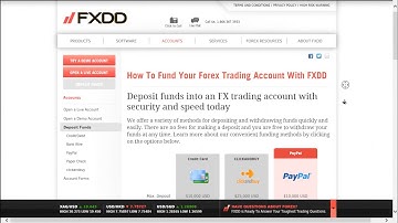How to Deposit Funds with FXDD