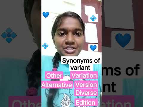 Video: Mikä on variaation synonyymi?