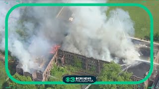 Fire rips through historic school in Trenton, New Jersey