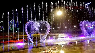 Nhạc nước quảng trường 26/3 Tp. Hà Giang trong giai đoạn vận hành thử