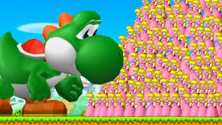 What Happens If Evil Yoshi Fight Vs 999X Peach In Nsmbw