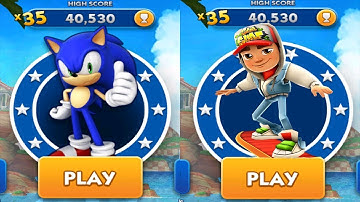 Sonic Dash vs Subway Surfers HALLOWEEN EDITION - All Characters Unlocked Gameplay Walkthrough