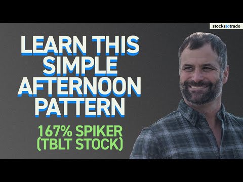 Learn This Simple Afternoon Pattern 167 Spiker TBLT Stock 