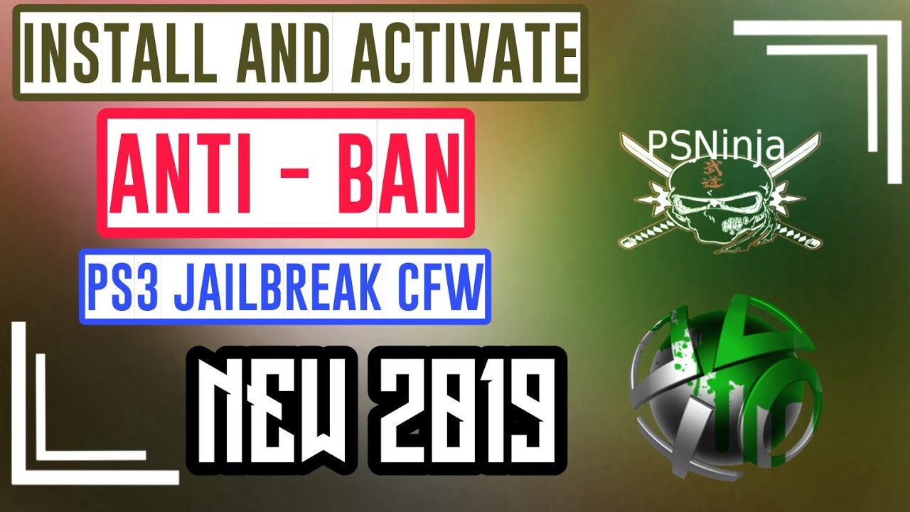 HOW TO INSTALL AND ACTIVATE ANTIBAN FOR MOD MENU PS3 JAILBREAK 2019 -  YouTube