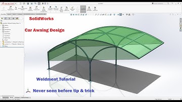 SolidWorks Tutorial | Weldment learn in 30 min. Car Awning Design