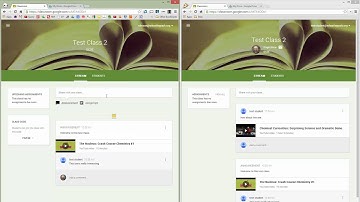 Google Classroom - Teacher and Student view