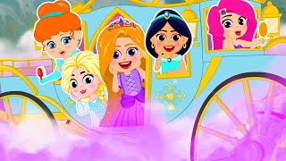 Wheels On The Carriage | Princess Songs | Wheels on The Cart
