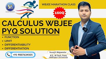 L1 Calculus Math WBJEE Previous Year Question Solution | WBJEE Marathon Class