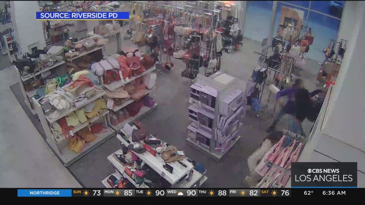 Police search for suspects in 2 robberies caught on tape in Riverside ...
