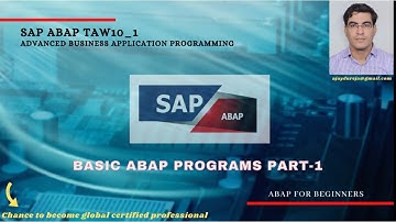 Basic ABAP Programs Part-1