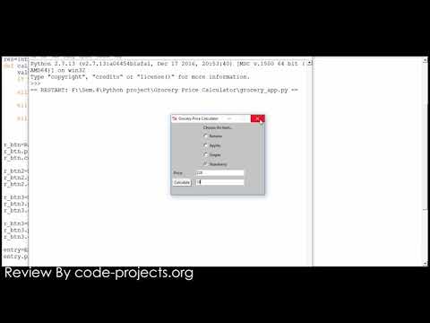 Simple Grocery Price Calculator In PYTHON With Source Code | Source Code & Projects
