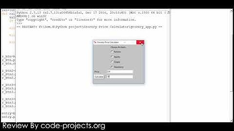 Simple Grocery Price Calculator In PYTHON With Source Code | Source Code & Projects