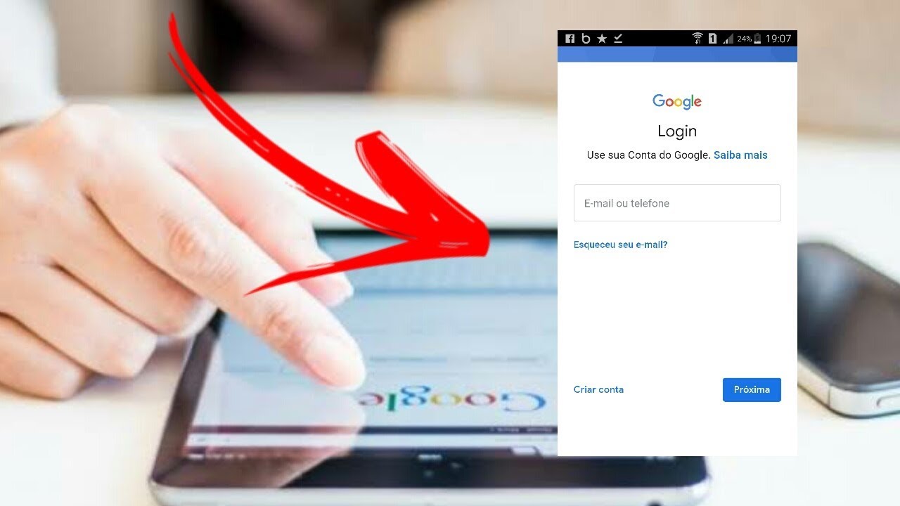 Como fazer login na conta do Google Play