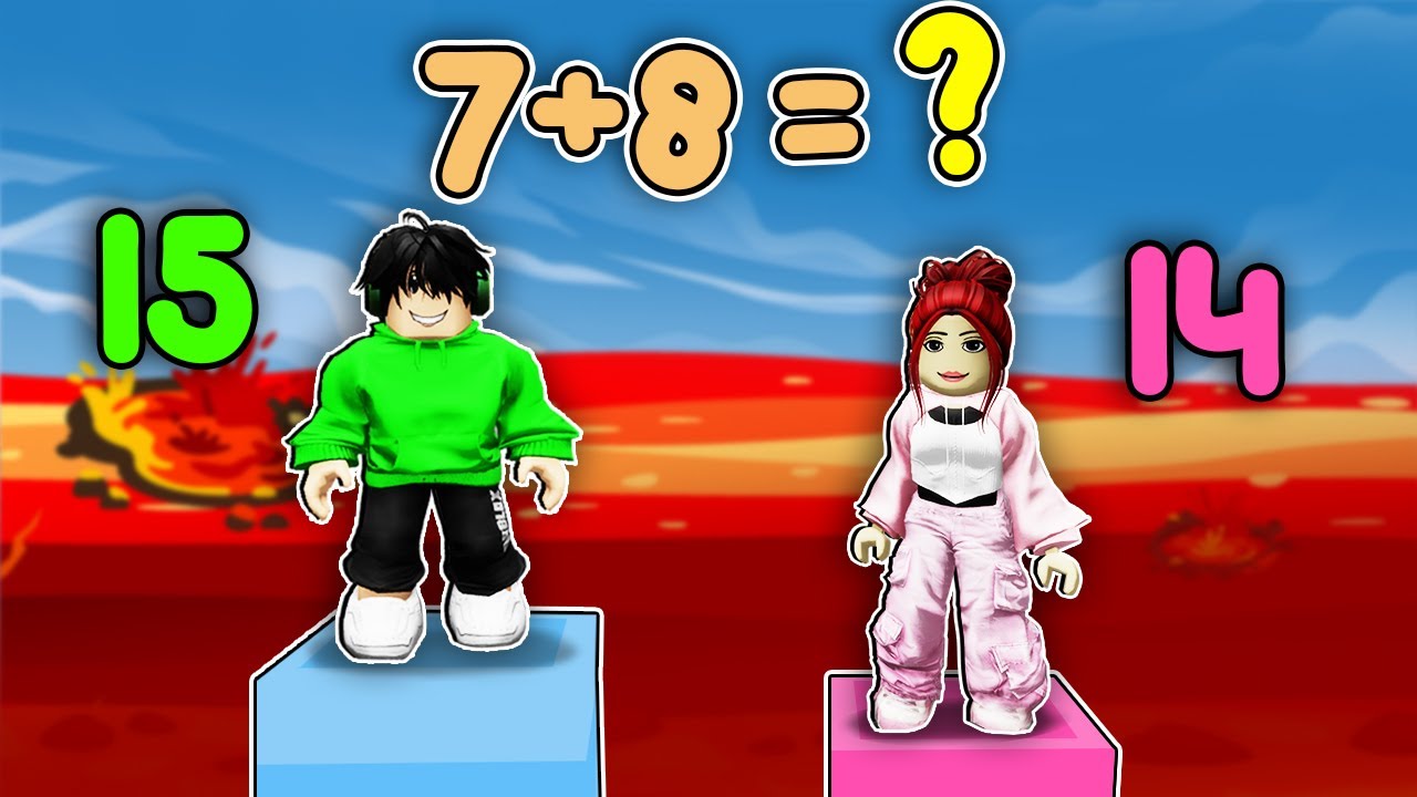 Sinong Mas Matalino? Esoni Vs Maymay (Math Battle with My Crush) Roblox  (Tagalog)