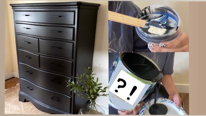 HOW TO PAINT FURNITURE MATTE BLACK // — Me and Mr. Jones