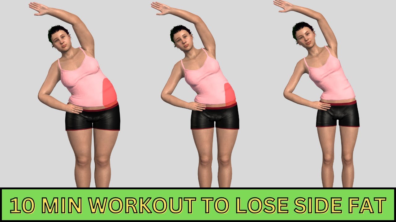EASY 10 MIN WORKOUT TO BURN SIDE FAT AND BACK FAT HOME WORKOUT(NO