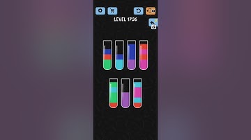 Water Color Sort Level 1736 1737 1738 1739 1740 WalkThrough Solution Gameplay