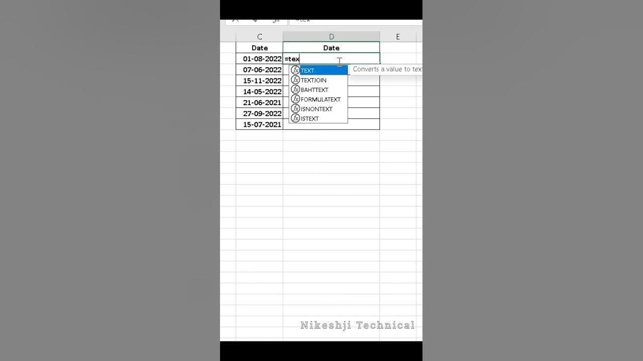 How to find date in excel nikeshjitechnical msexcel exceltip youtube