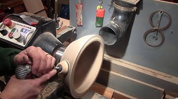 Wood Turning Sanding With Lathe In Reverse