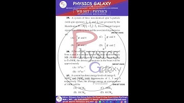 WB SET PYQ|Statistical Mechanics|PHYSICS GALAXY|Contact-8101045577|#physicsgalaxy #iitjam #gate#set