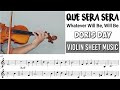 Free Sheet || Que Sera Sera - Doris Day || Violin Cover With Sheet Music