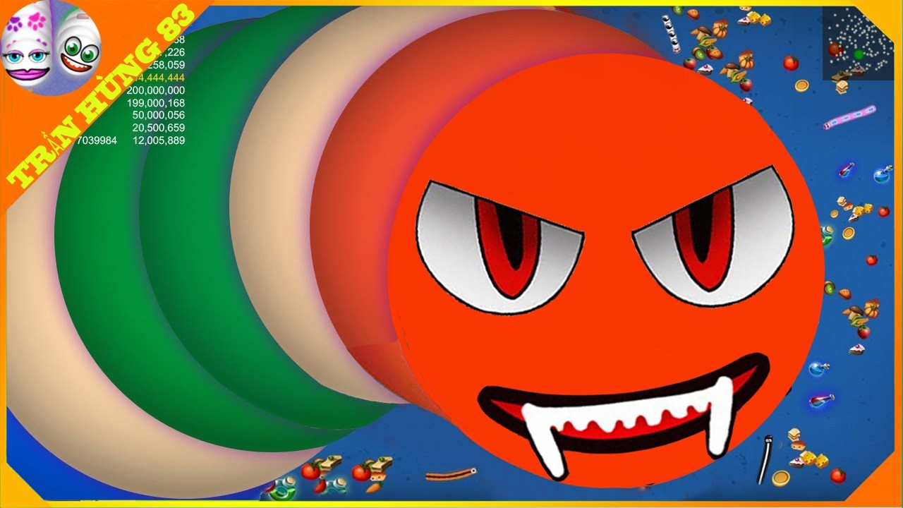 🐍WORMSZONE.IO | GIANT SLITHER SNAKE TOP 01 / Epic Worms Zone Best Gameplay! | Trần Hùng 83
