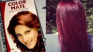 Color mate hair color cream review|| red color mate hair color honest review|| under 50 rupees ||