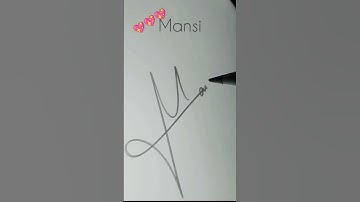 Mansi Signed | Mansi Name Signature Arts #shorts #shortvideo #trending #viral #entertainment