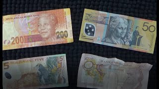 Whispering While Looking at Polymer Bank Notes - Aussie, NZ, UK & South African - Australian Accent