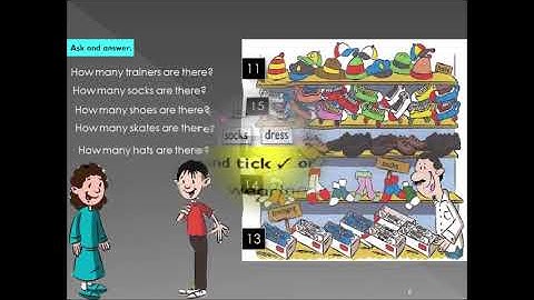 درس اللغة الانكليزية للصف الثاني الابتدائي (الوحدة الخامسة الدرس الثاني HOW MANY SHOES)