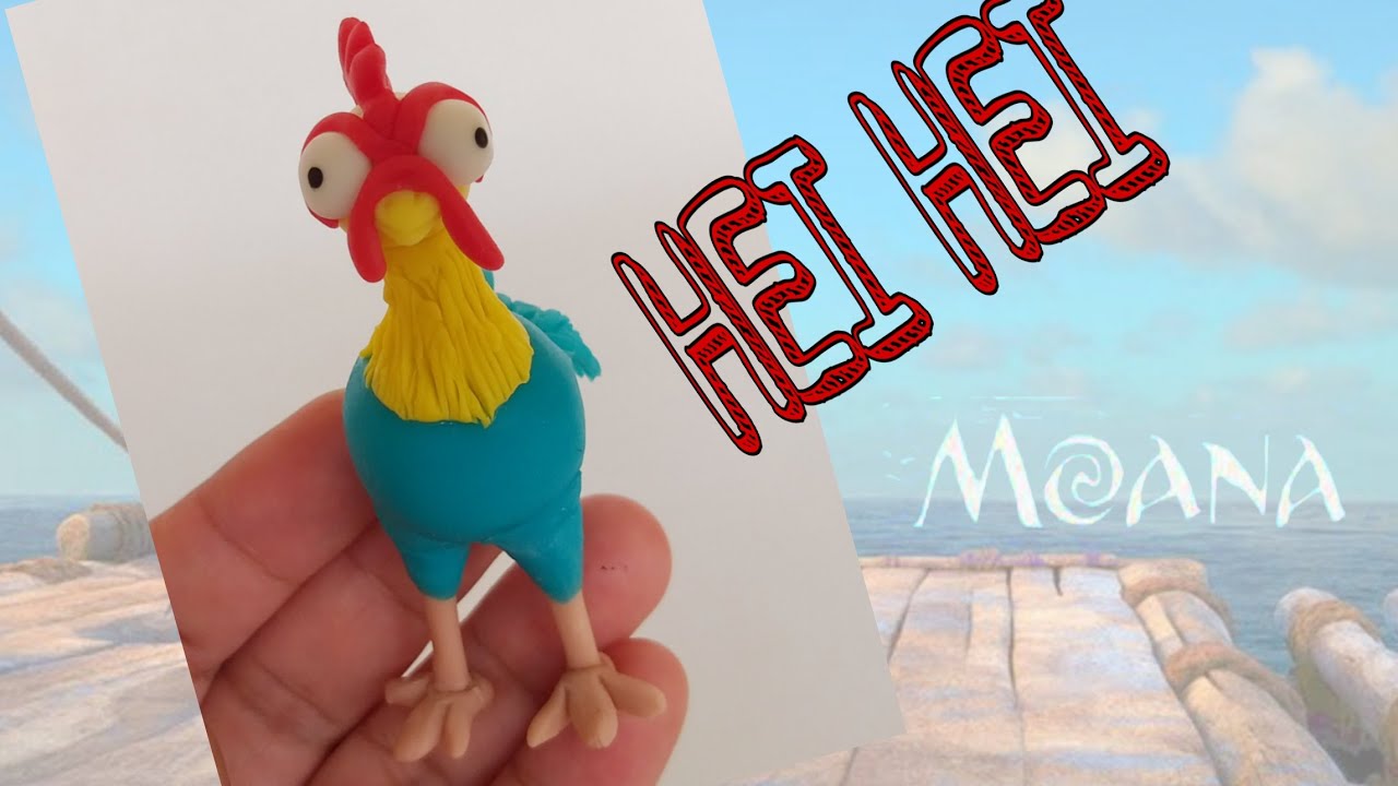 Hei Hei de Moana. Elaboración Paso a paso en Pasta Flexible.