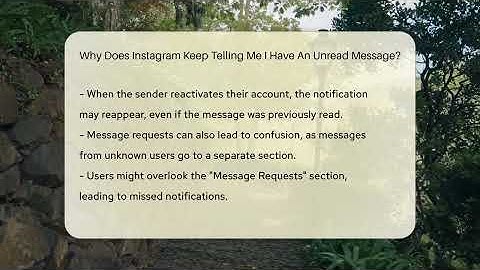Why Does Instagram Keep Telling Me I Have An Unread Message? - Everyday-Networking