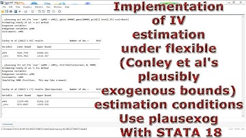 IV estimation under flexible (Conley et al
