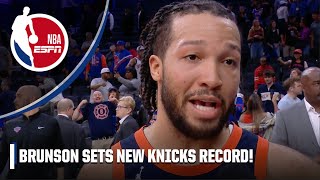 Jalen Brunson talks about his HISTORIC 47 PTS \& BATTLE vs. Joel Embiid in Game 4 💪 | NBA on ESPN