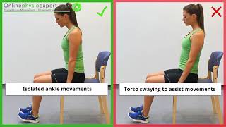 Seated Ankle Dorsiflexion Strengthening Exercise Tutorial (Level 1) - ONLINE PHYSIO EXERCISES