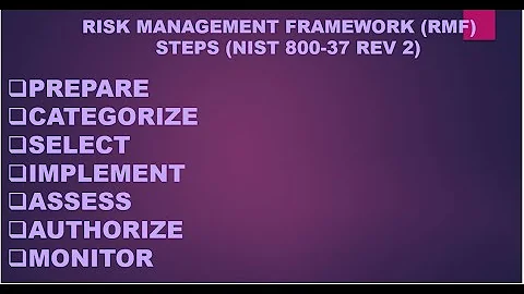 NIST Risk Management Framework (RMF) Steps - RMF 7 Steps