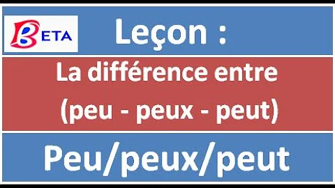 Comment on écrit le mot peu ?