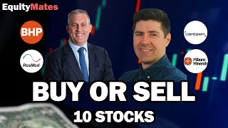 Buy or Sell: 10 stocks with Adam Keily & Adam Dawes | BHP, WOW, LTR, PLS and more