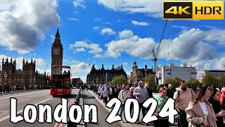 London Walk 2024: Onset of Summer | Walking in Central London [4K HDR]