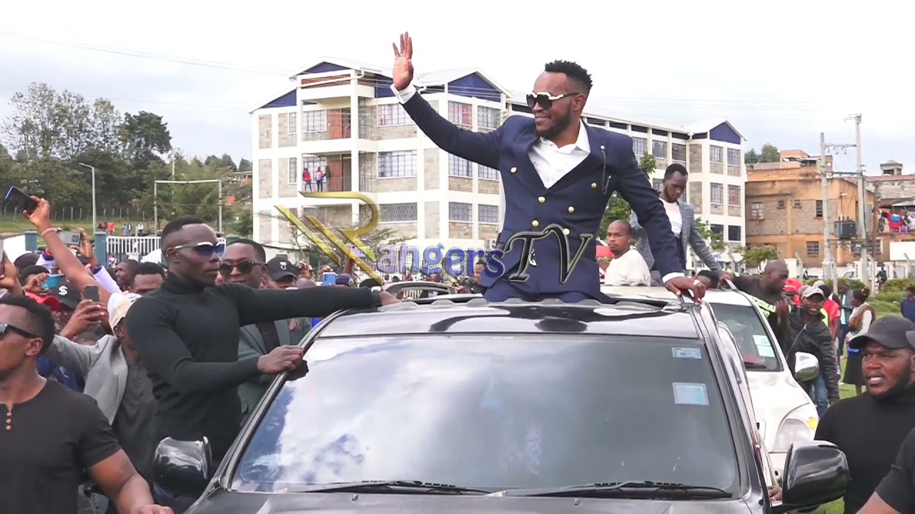 See how Sweetstar arrived at Bomet Green Stadium like a President