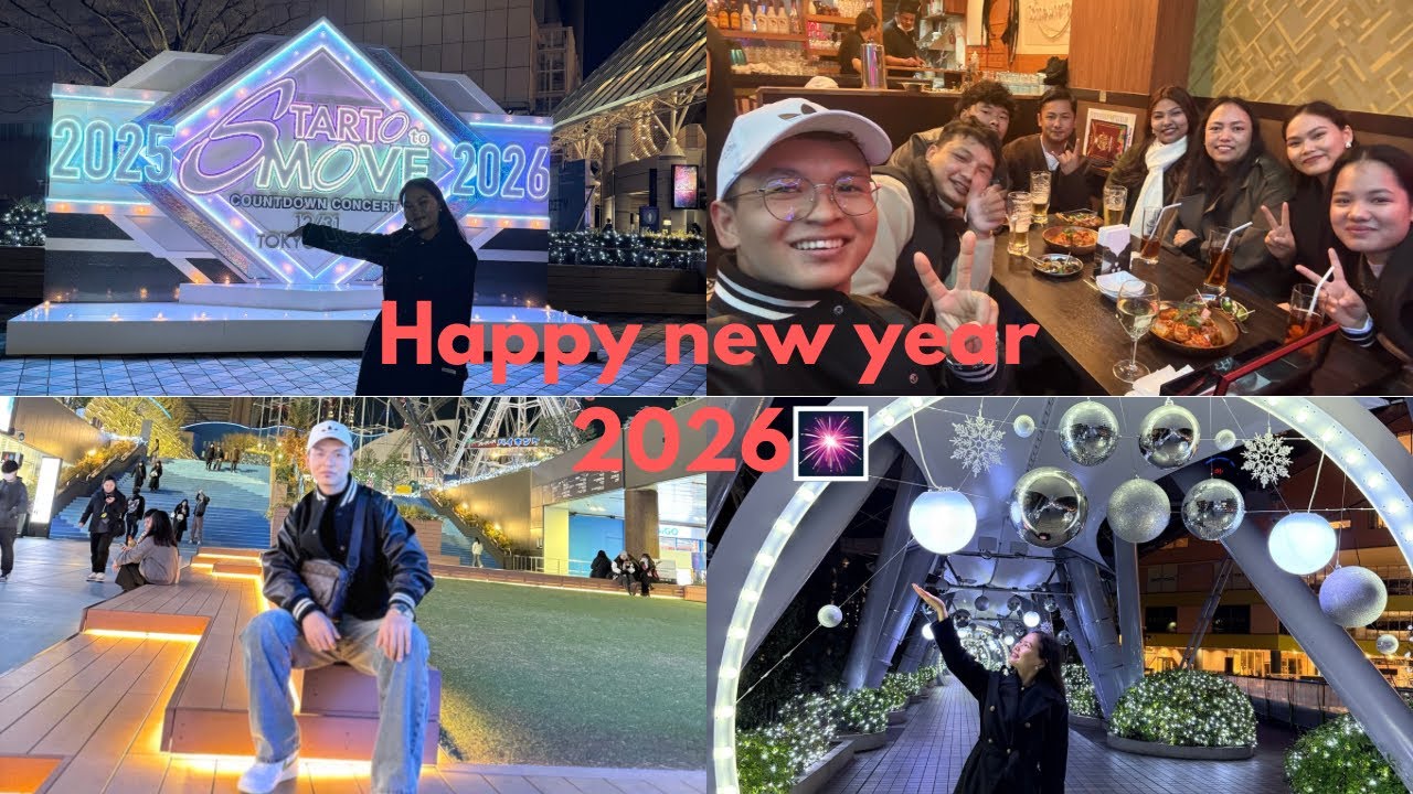 New year Vlog at Tokyo Dome Beautiful illumination 