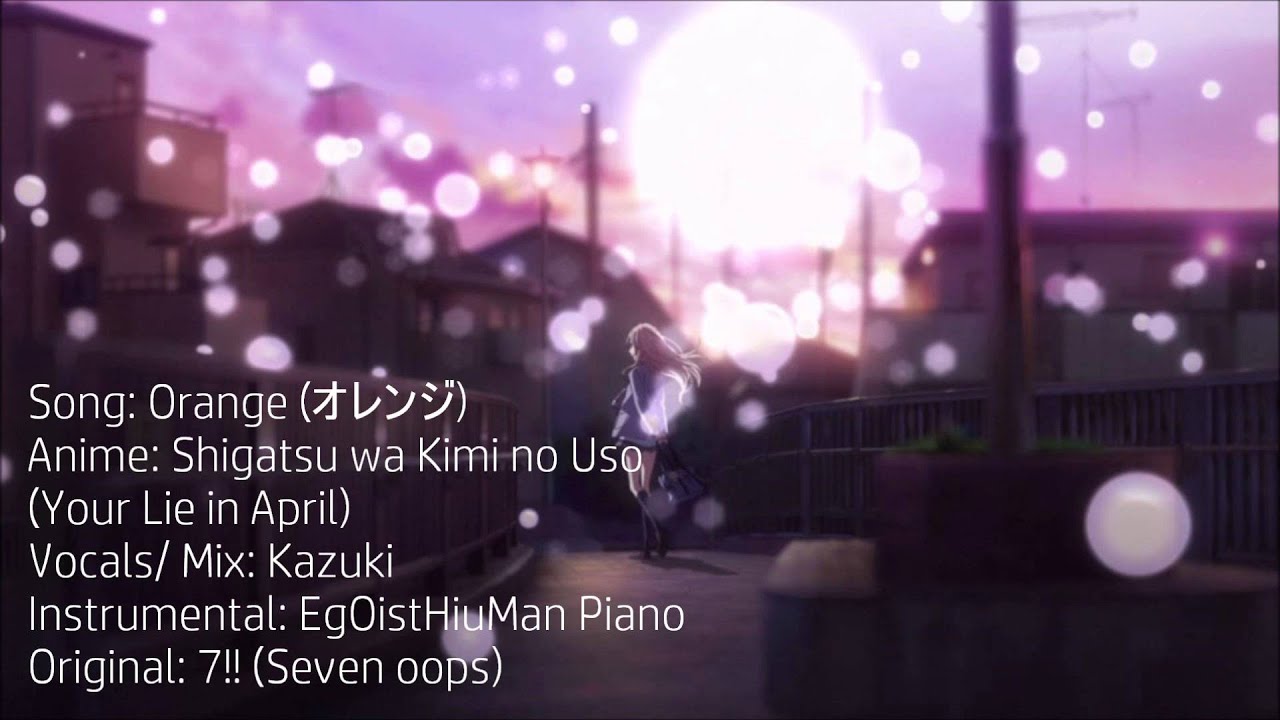 Orange Shigatsu Wa Kimi No Uso ED2 Male Cover Kazuki