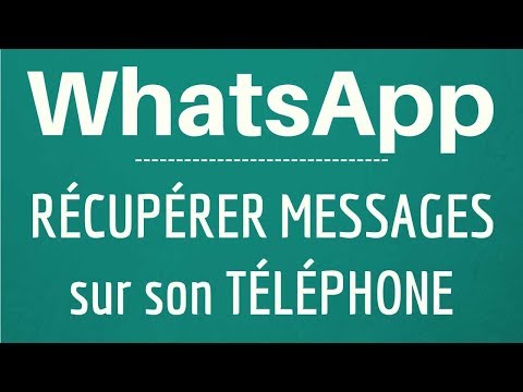 RECUPERER MESSAGE WhatsApp, comment récupérer discussion ou conversation WhatsApp sur un TELEPHONE